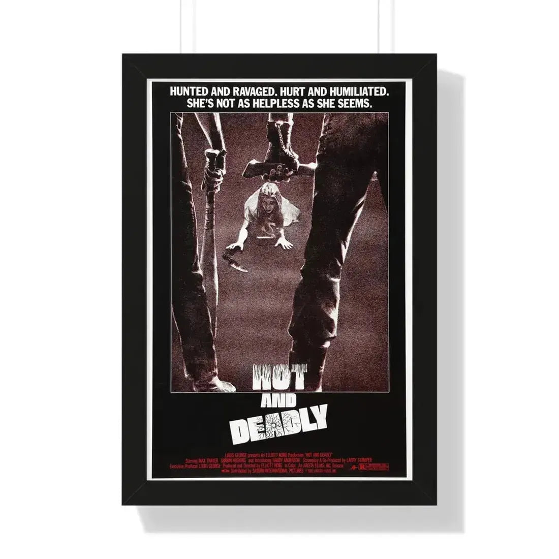 HOT AND DEADLY 1982 - Framed Movie Poster - The Sticker Space