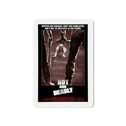HOT AND DEADLY 1982 Movie Poster - Refrigerator Magnet 3 Inch Die-Cut - The Sticker Space