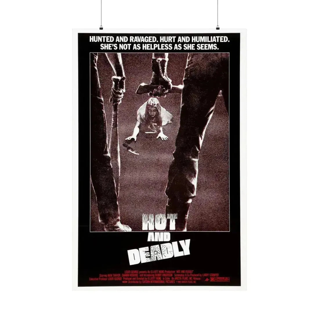 HOT AND DEADLY 1982 - Paper Movie Poster 36" x 54" Matte - The Sticker Space