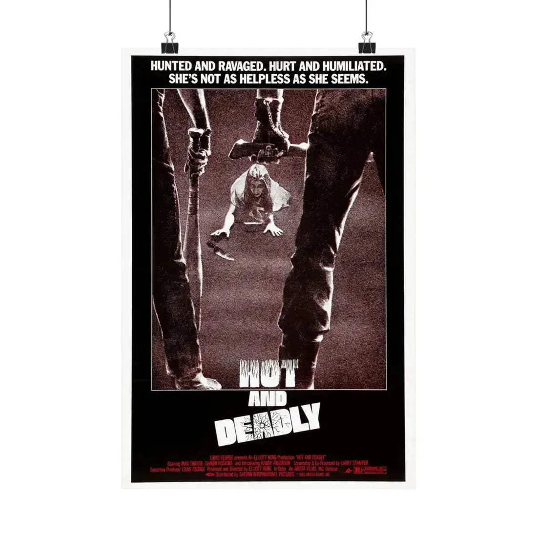 HOT AND DEADLY 1982 - Paper Movie Poster - The Sticker Space