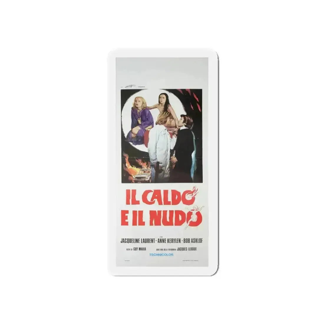 HOT AND NAKED (ITALIAN) 1974 Movie Poster - Refrigerator Magnet - The Sticker Space