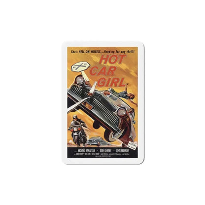 Hot Car Girl 1958 Movie Poster Refrigerator Magnet 6 Inch - The Sticker Space