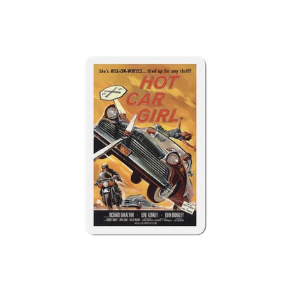 Hot Car Girl 1958 Movie Poster Refrigerator Magnet - The Sticker Space