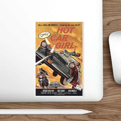 Hot Car Girl 1958 Movie Poster STICKER Vinyl Die-Cut Decal-The Sticker Space