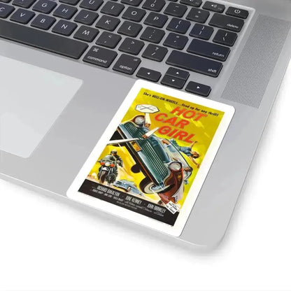 HOT CAR GIRL 1958 Movie Poster - STICKER Vinyl Kiss-Cut Decal - The Sticker Space