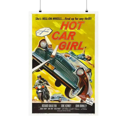 HOT CAR GIRL 1958 - Paper Movie Poster 20″ x 30″ Matte - The Sticker Space