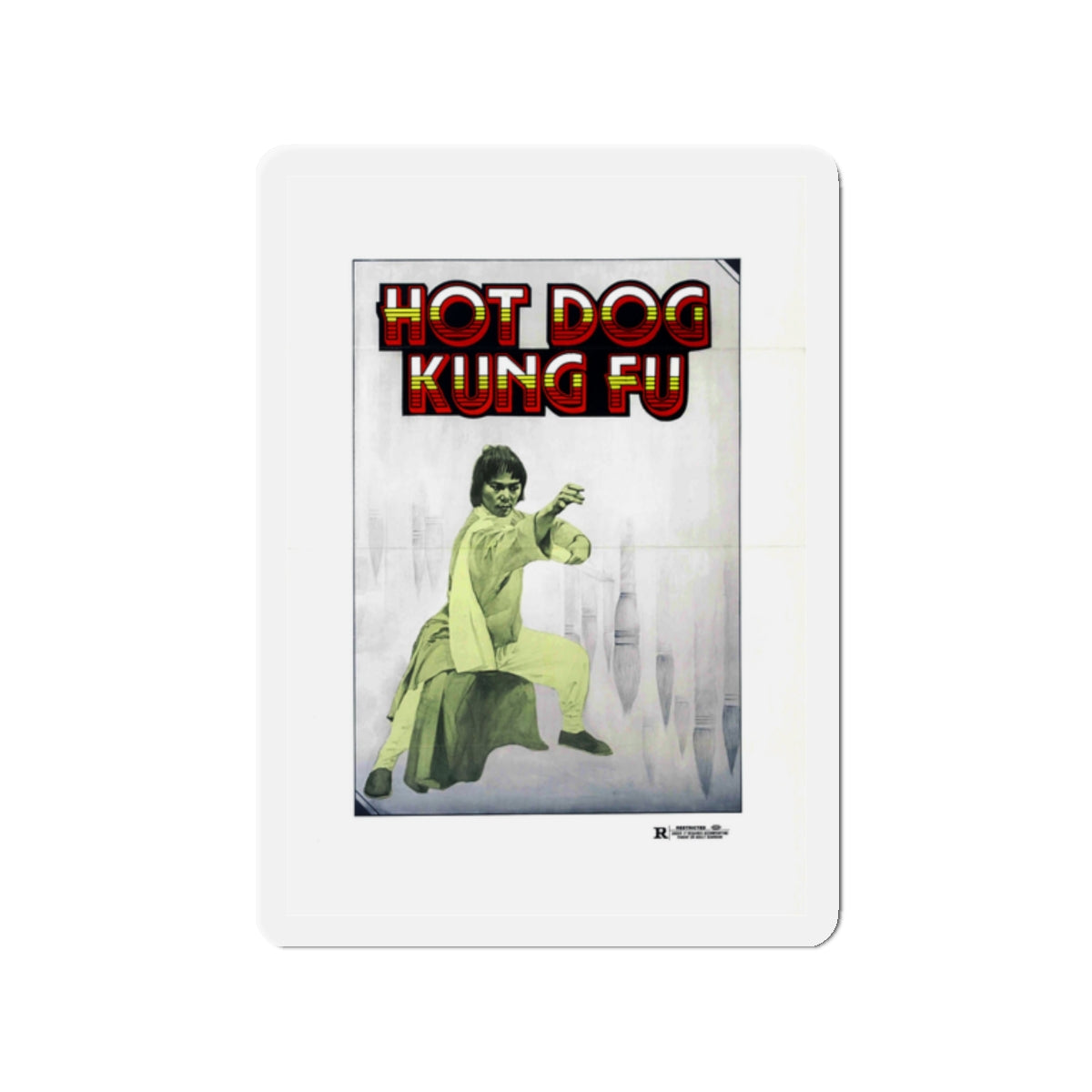 HOT DOG KUNG FU 1979 Movie Poster - Die-Cut Magnet-2" x 2"-The Sticker Space