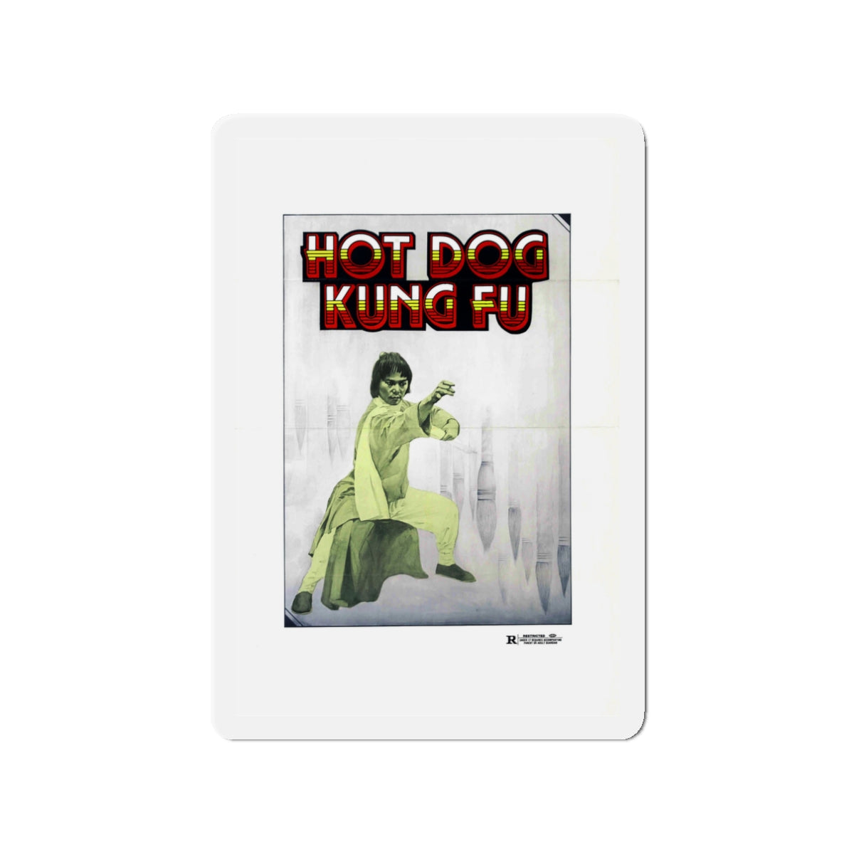 HOT DOG KUNG FU 1979 Movie Poster - Die-Cut Magnet-3" x 3"-The Sticker Space