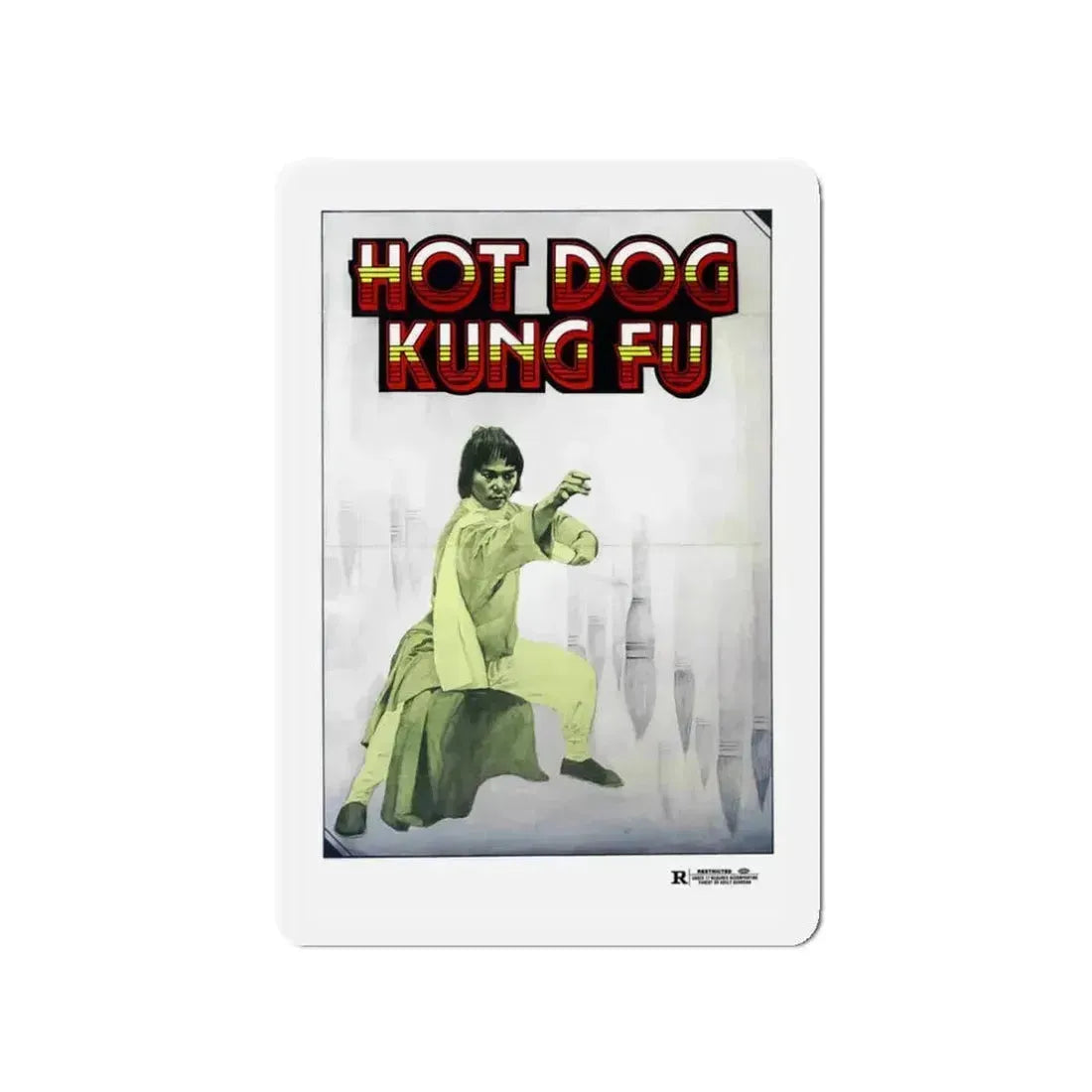 HOT DOG KUNG FU 1979 Movie Poster - Refrigerator Magnet 3 Inch Die-Cut - The Sticker Space