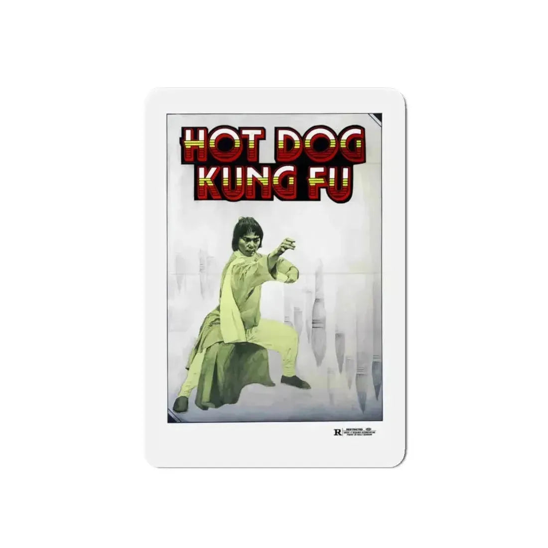 HOT DOG KUNG FU 1979 Movie Poster - Refrigerator Magnet 6 Inch Die-Cut - The Sticker Space