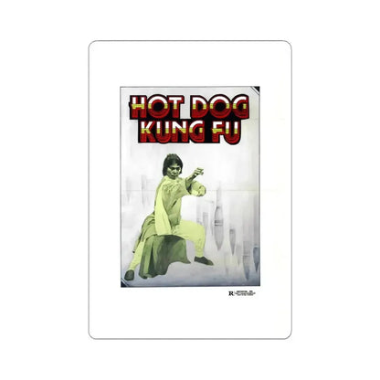 HOT DOG KUNG FU 1979 Movie Poster - STICKER Vinyl Kiss-Cut Decal 3 Inch White - The Sticker Space