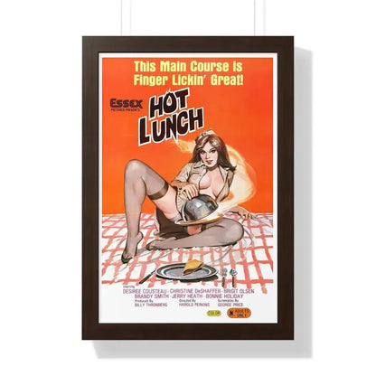 HOT LUNCH 1978 - Framed Movie Poster 16″ x 24″ Walnut - The Sticker Space