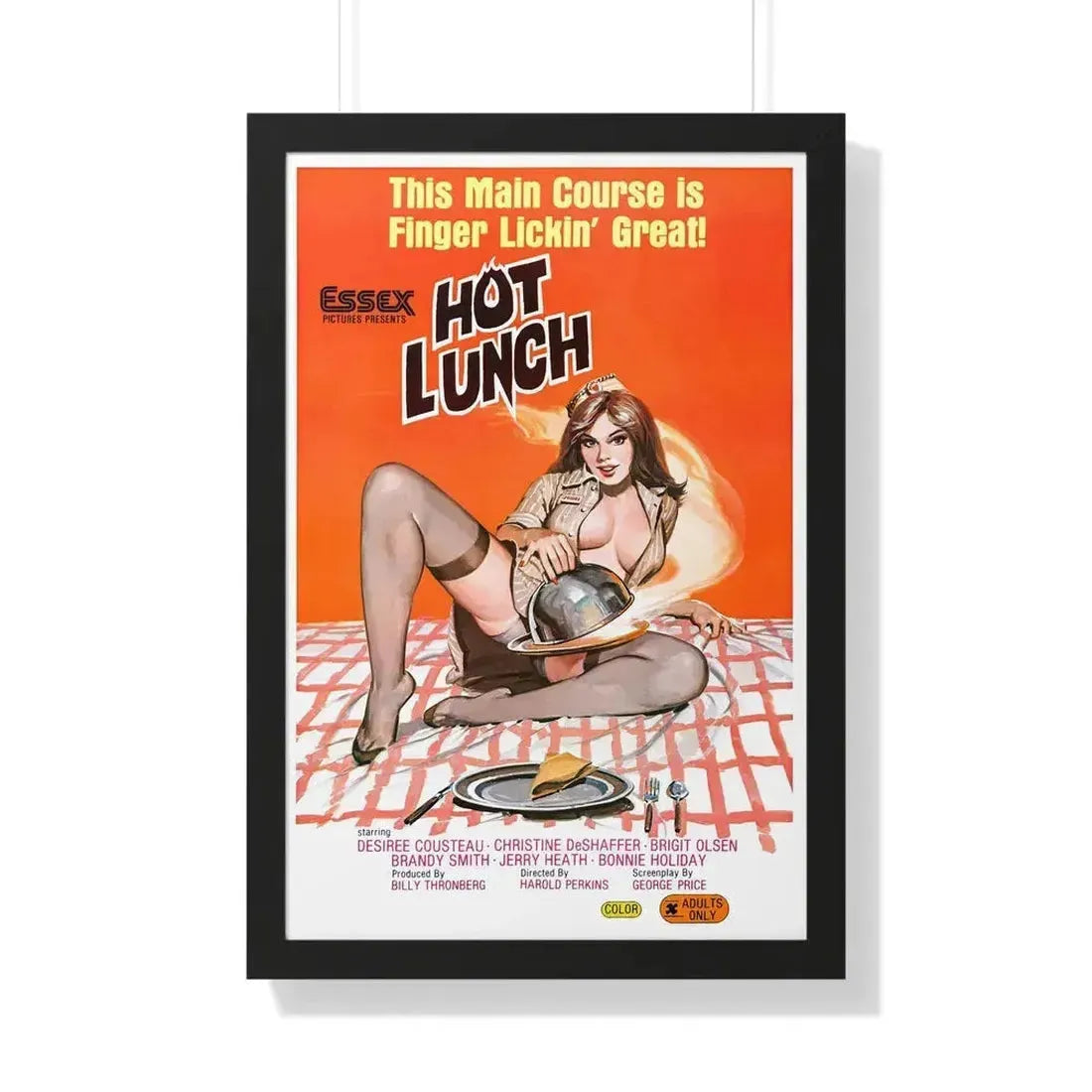 HOT LUNCH 1978 - Framed Movie Poster 20" x 30" Black - The Sticker Space