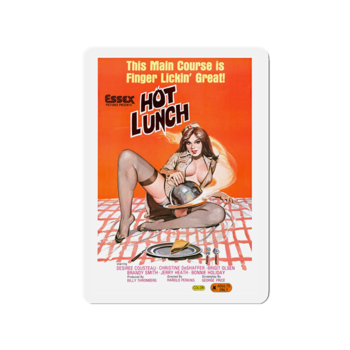 HOT LUNCH 1978 Movie Poster - Die-Cut Magnet-2" x 2"-The Sticker Space