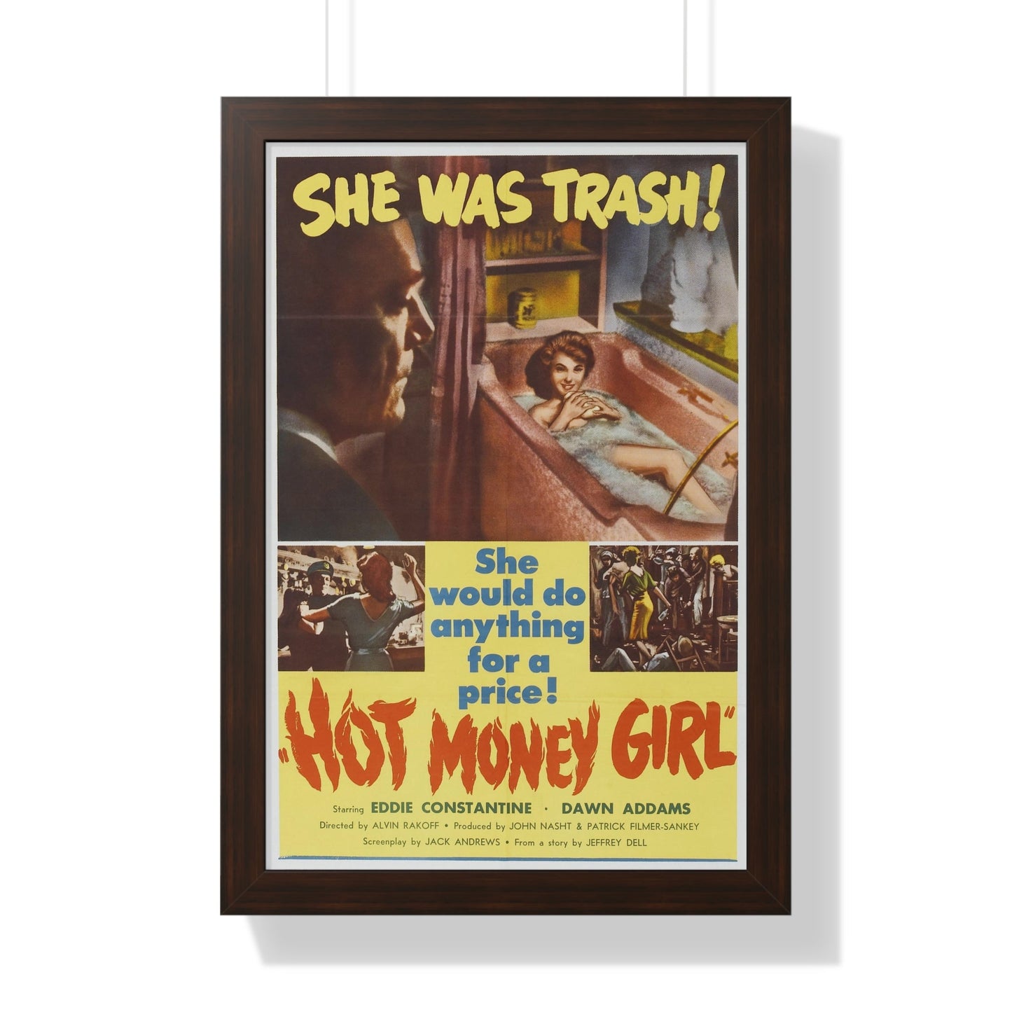 HOT MONEY GIRL 1959 - Framed Movie Poster-16″ x 24″-The Sticker Space