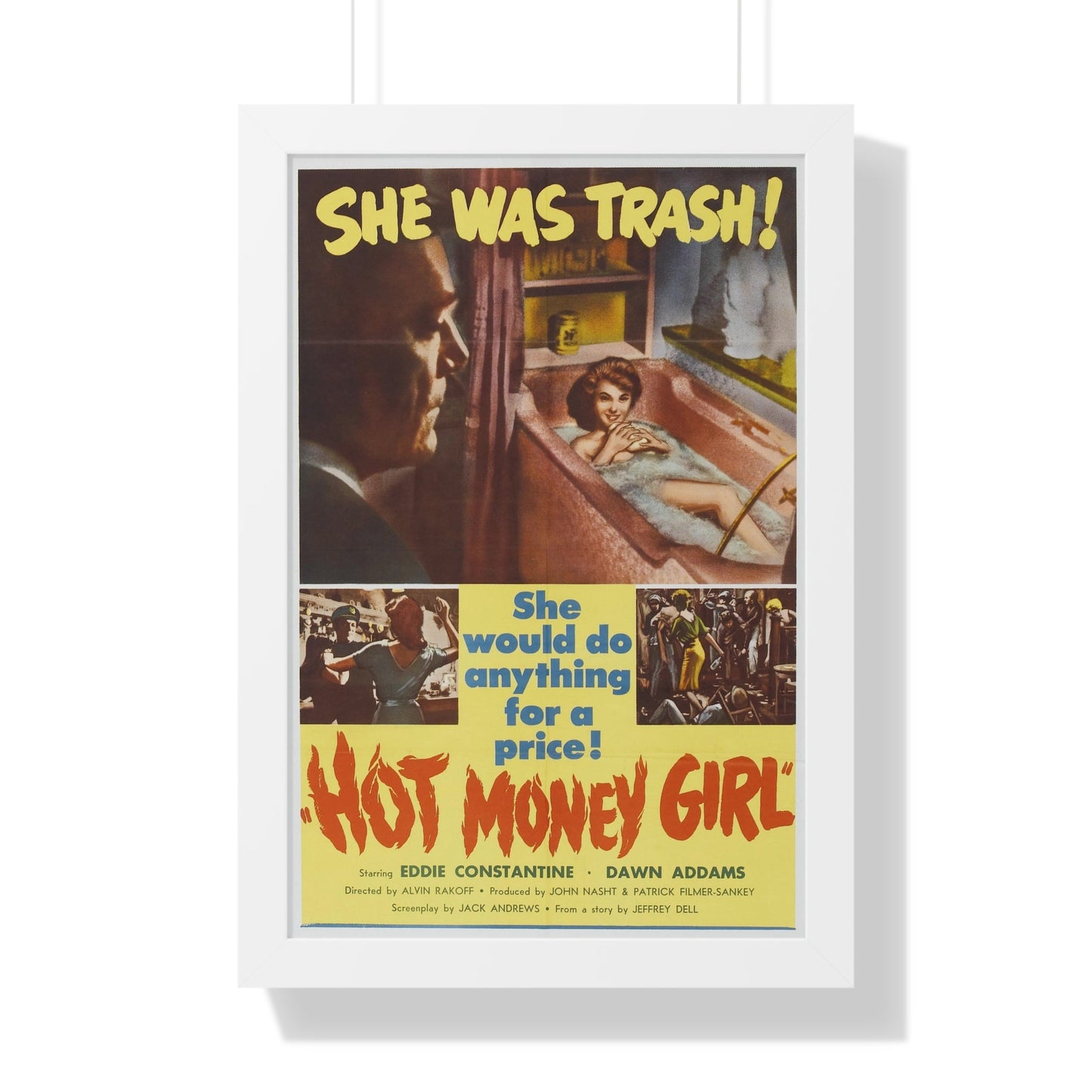 HOT MONEY GIRL 1959 - Framed Movie Poster-16″ x 24″-The Sticker Space