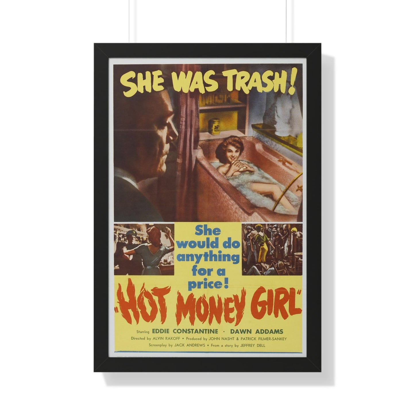 HOT MONEY GIRL 1959 - Framed Movie Poster-20" x 30"-The Sticker Space