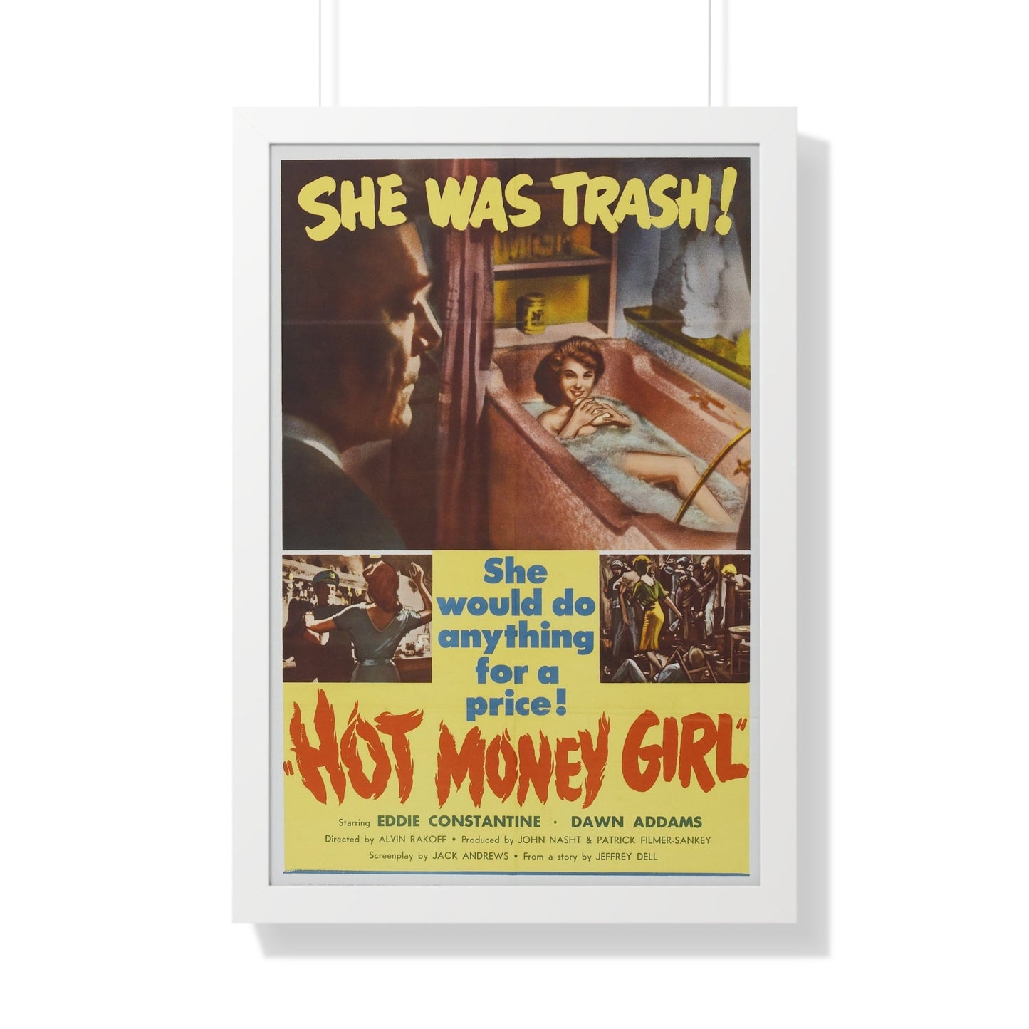 HOT MONEY GIRL 1959 - Framed Movie Poster-20" x 30"-The Sticker Space