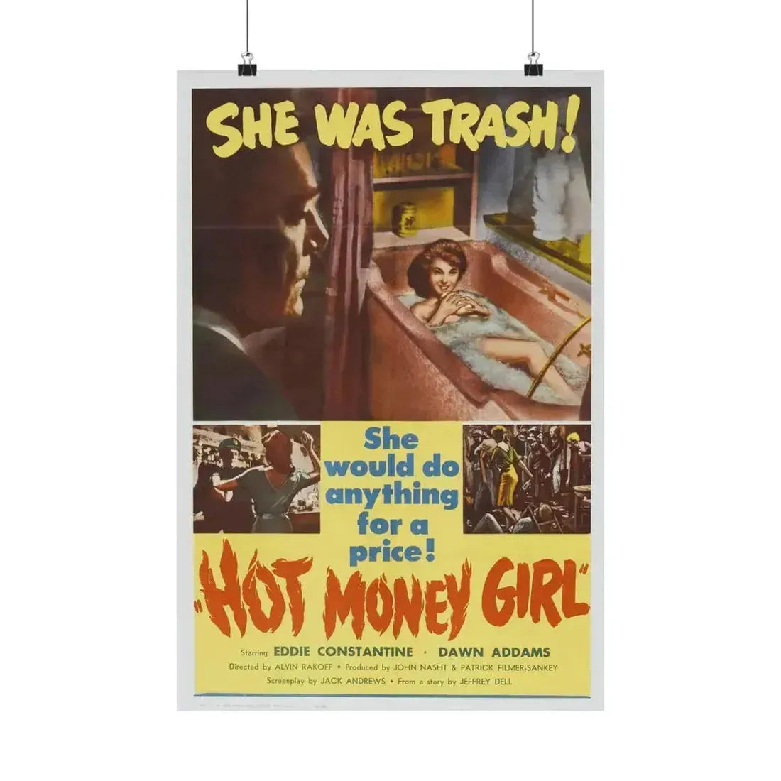 HOT MONEY GIRL 1959 - Paper Movie Poster 16″ x 24″ Matte - The Sticker Space