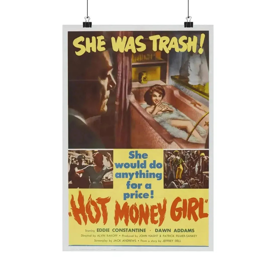 HOT MONEY GIRL 1959 - Paper Movie Poster - The Sticker Space