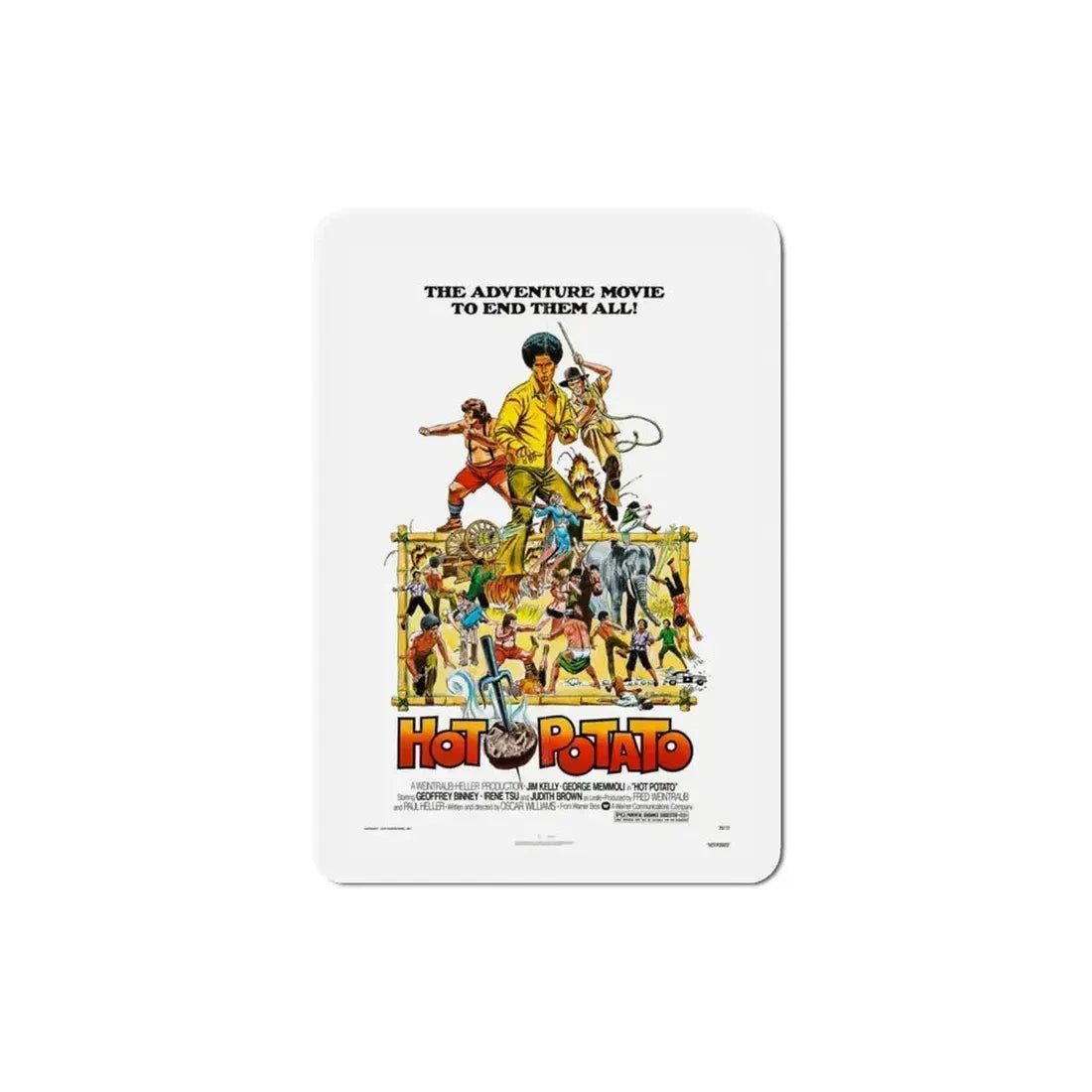 Hot Potato 1976 Movie Poster Refrigerator Magnet - The Sticker Space