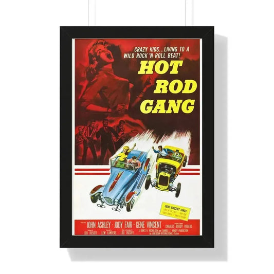 HOT ROD GANG 1958 - Framed Movie Poster 16″ x 24″ Black - The Sticker Space