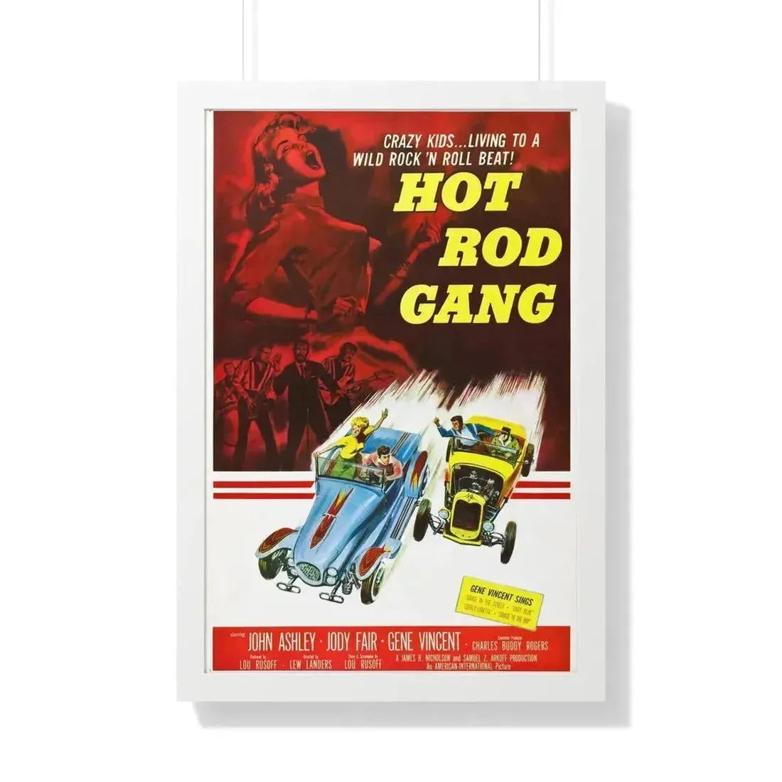 HOT ROD GANG 1958 - Framed Movie Poster 20" x 30" White - The Sticker Space
