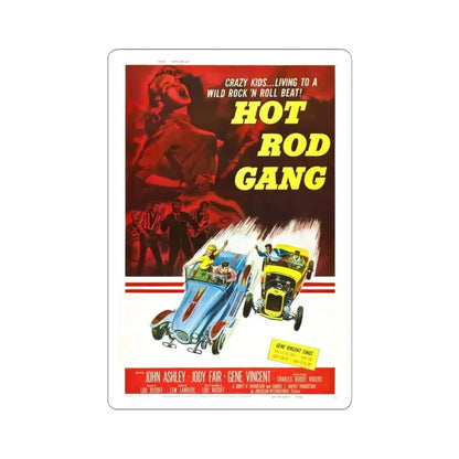 HOT ROD GANG 1958 Movie Poster - STICKER Vinyl Kiss-Cut Decal 6 Inch White - The Sticker Space