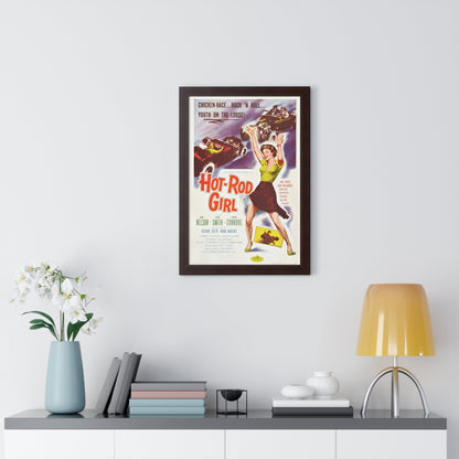 HOT ROD GIRL 1956 - Framed Movie Poster-The Sticker Space