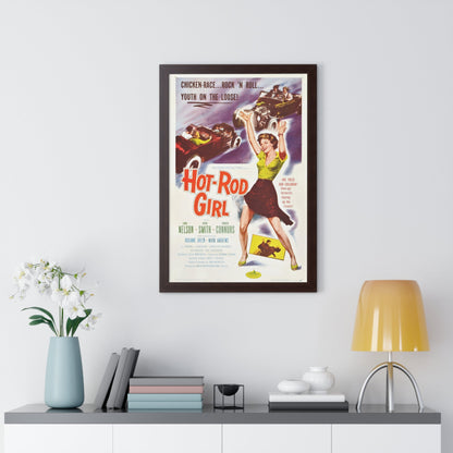 HOT ROD GIRL 1956 - Framed Movie Poster-The Sticker Space