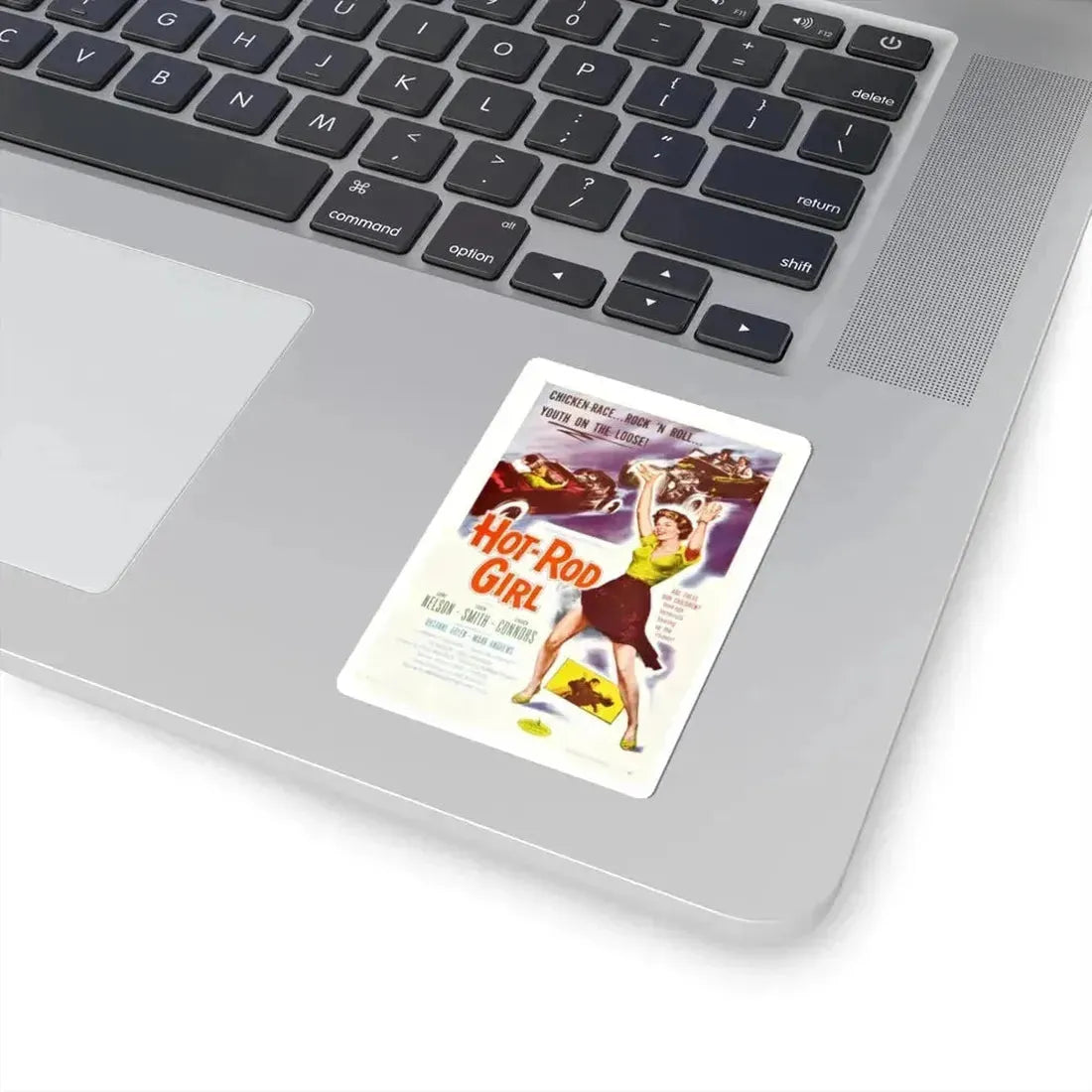 HOT ROD GIRL 1956 Movie Poster - STICKER Vinyl Kiss-Cut Decal - The Sticker Space