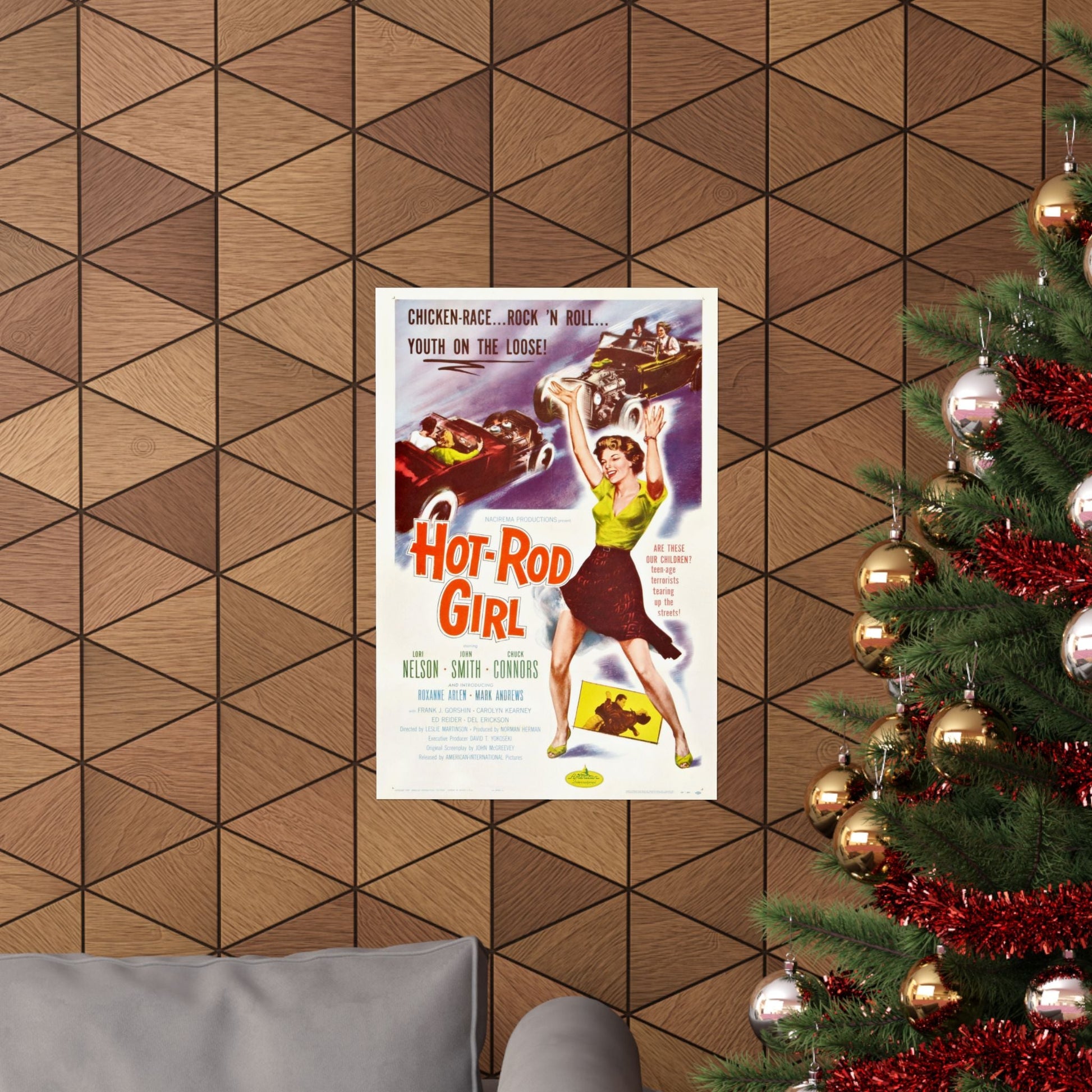 HOT ROD GIRL 1956 - Paper Movie Poster-The Sticker Space