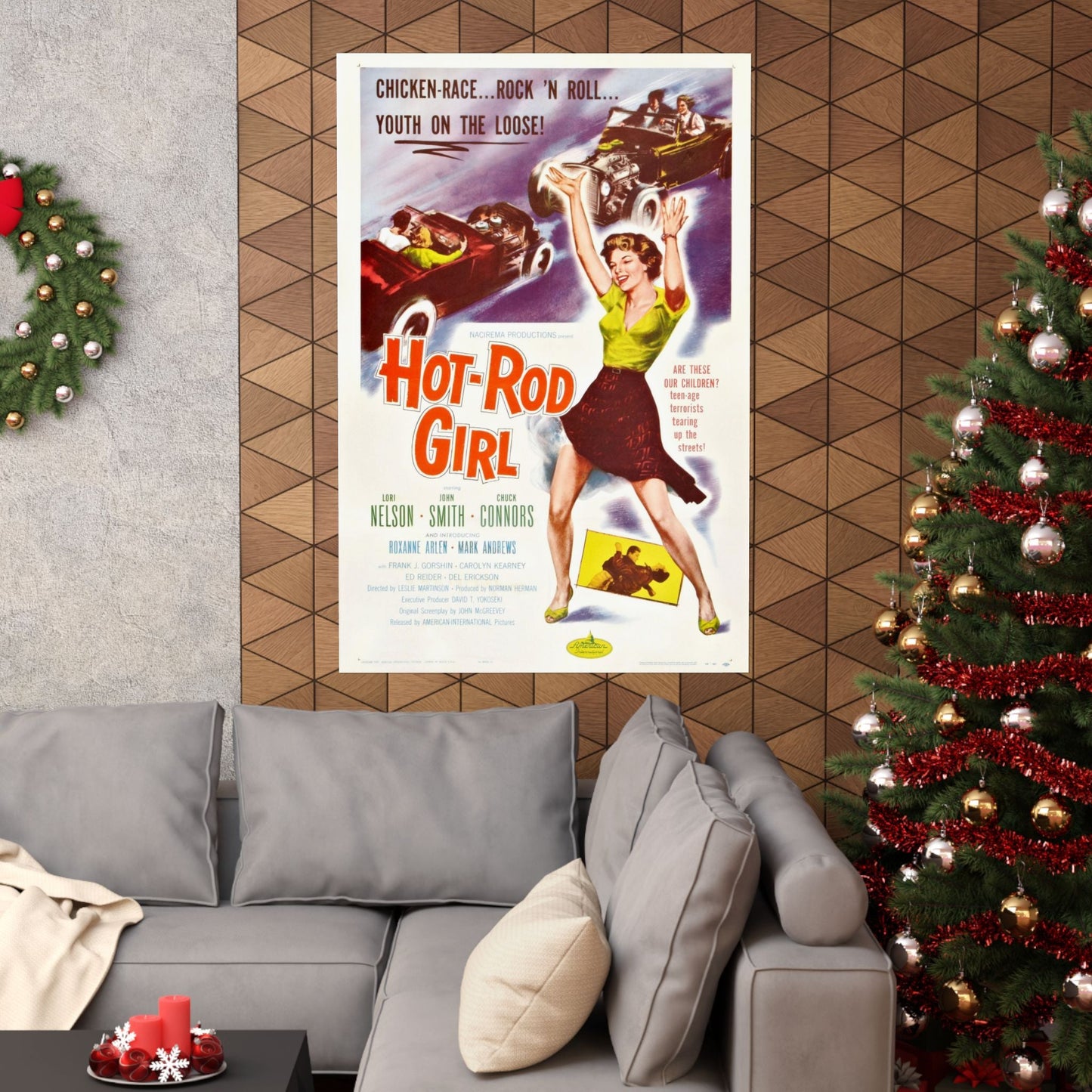 HOT ROD GIRL 1956 - Paper Movie Poster-The Sticker Space