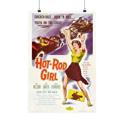 HOT ROD GIRL 1956 - Paper Movie Poster - The Sticker Space