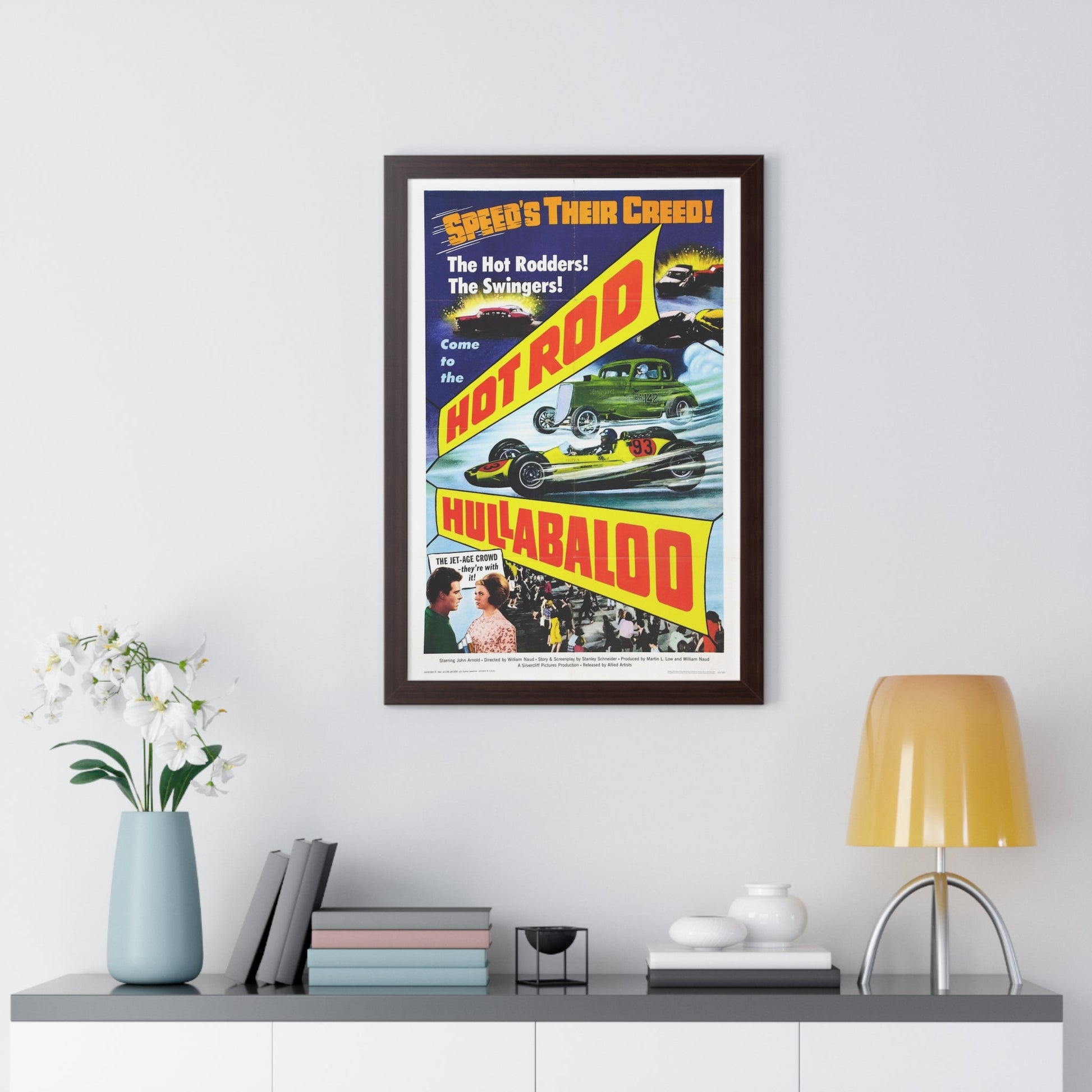 HOT ROD HULLABALOO 1966 - Framed Movie Poster-The Sticker Space