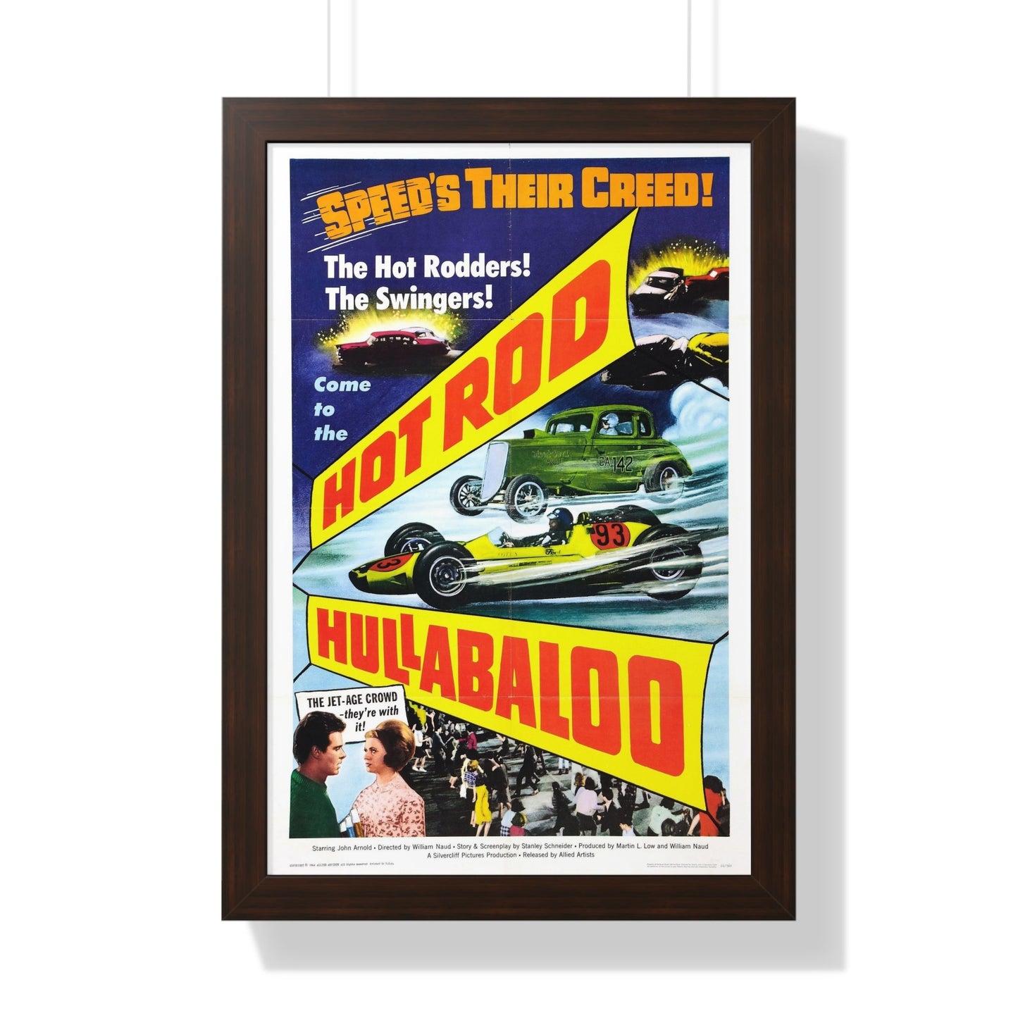 HOT ROD HULLABALOO 1966 - Framed Movie Poster-16″ x 24″-The Sticker Space