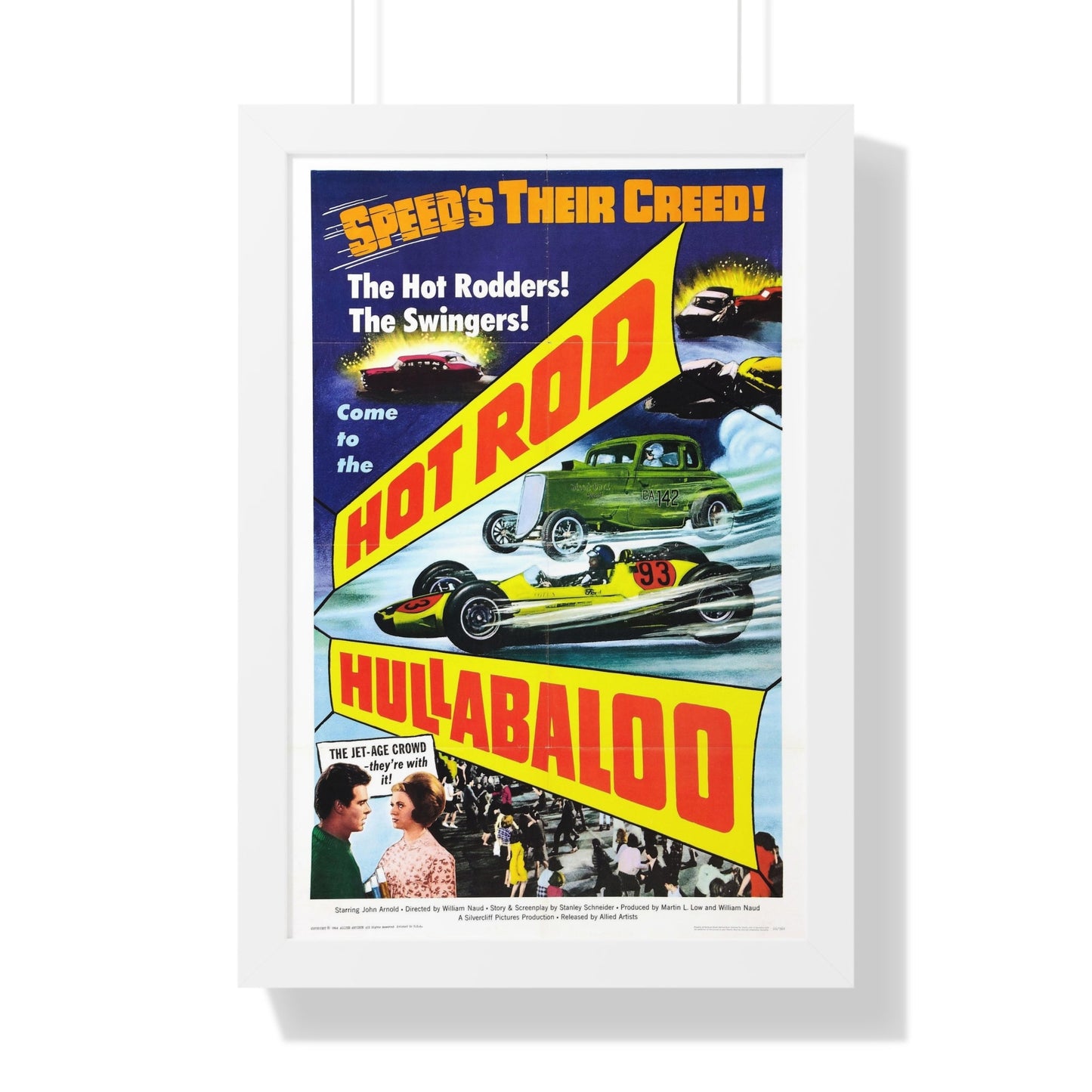 HOT ROD HULLABALOO 1966 - Framed Movie Poster-16″ x 24″-The Sticker Space