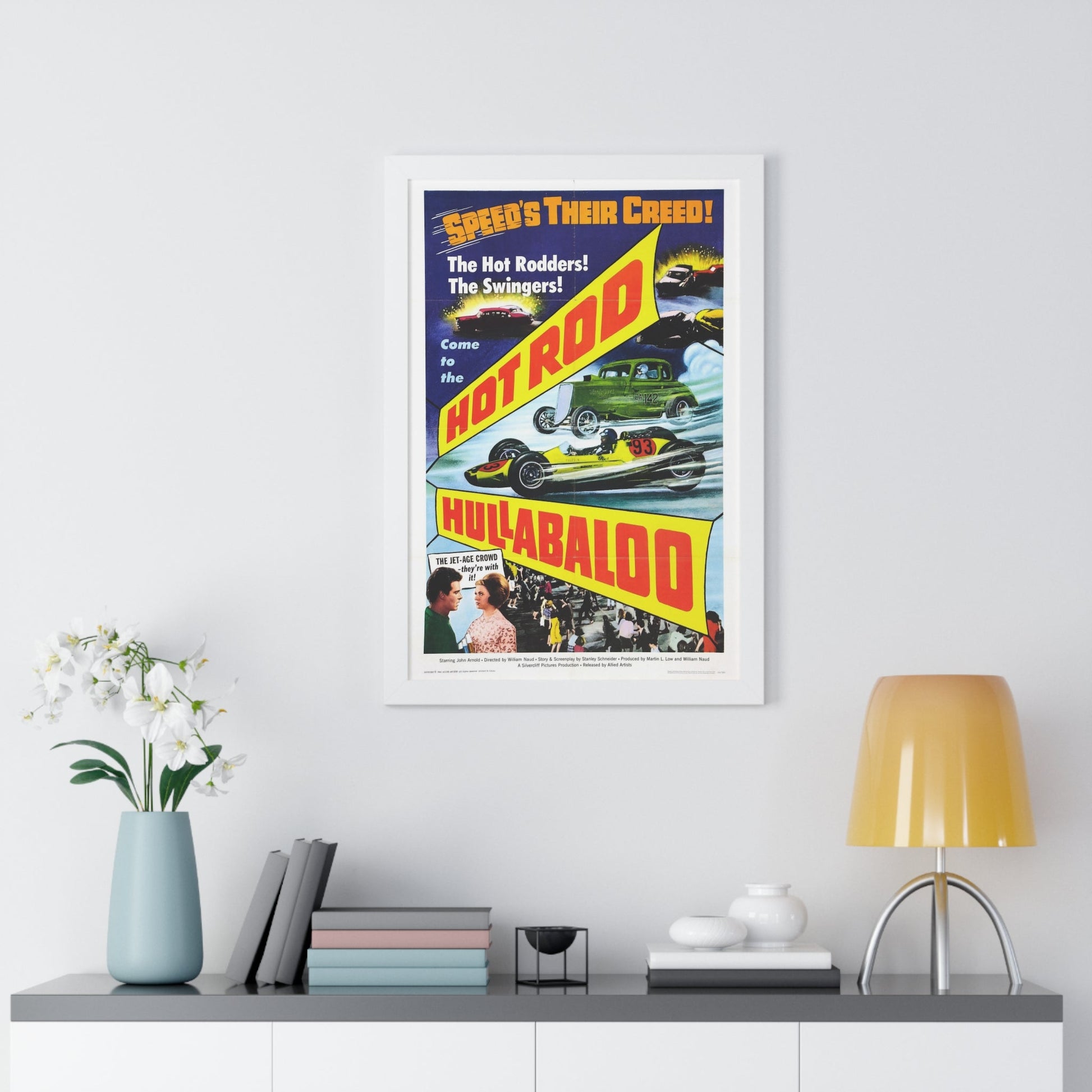 HOT ROD HULLABALOO 1966 - Framed Movie Poster-The Sticker Space