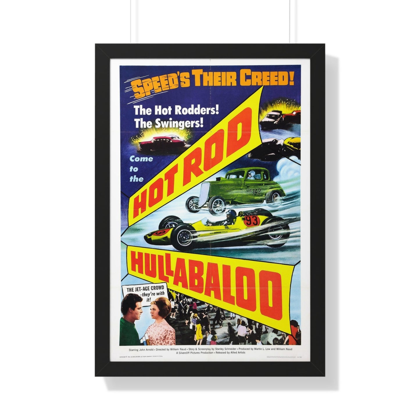 HOT ROD HULLABALOO 1966 - Framed Movie Poster-20" x 30"-The Sticker Space