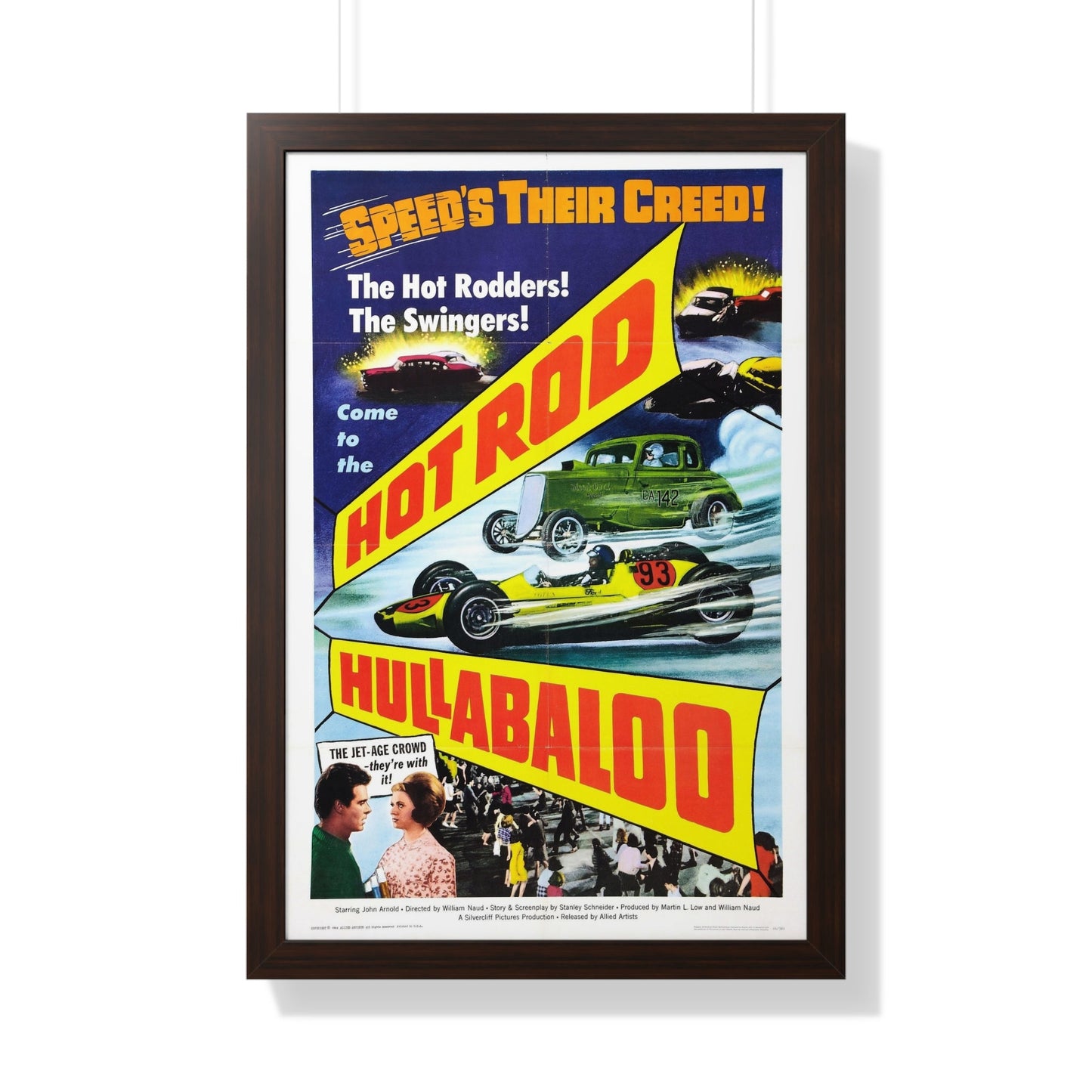 HOT ROD HULLABALOO 1966 - Framed Movie Poster-20" x 30"-The Sticker Space