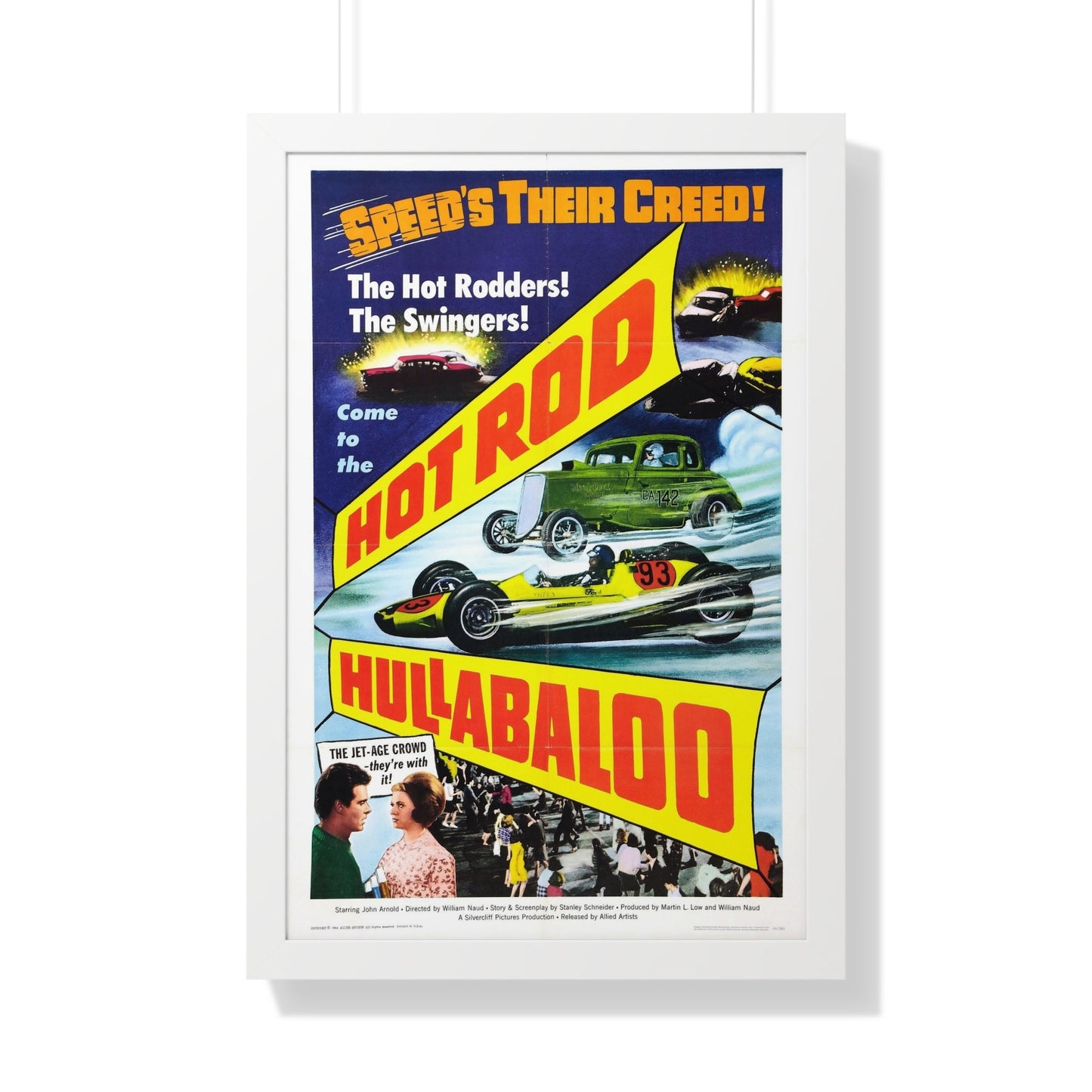 HOT ROD HULLABALOO 1966 - Framed Movie Poster-20" x 30"-The Sticker Space