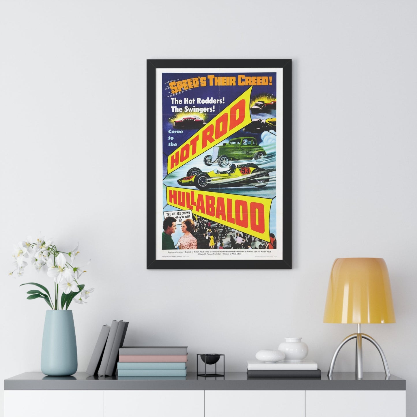 HOT ROD HULLABALOO 1966 - Framed Movie Poster-The Sticker Space