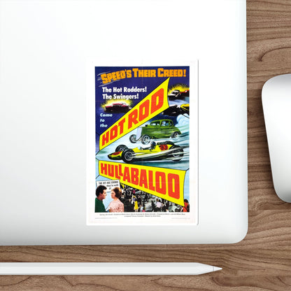 HOT ROD HULLABALOO 1966 Movie Poster STICKER Vinyl Die-Cut Decal-The Sticker Space