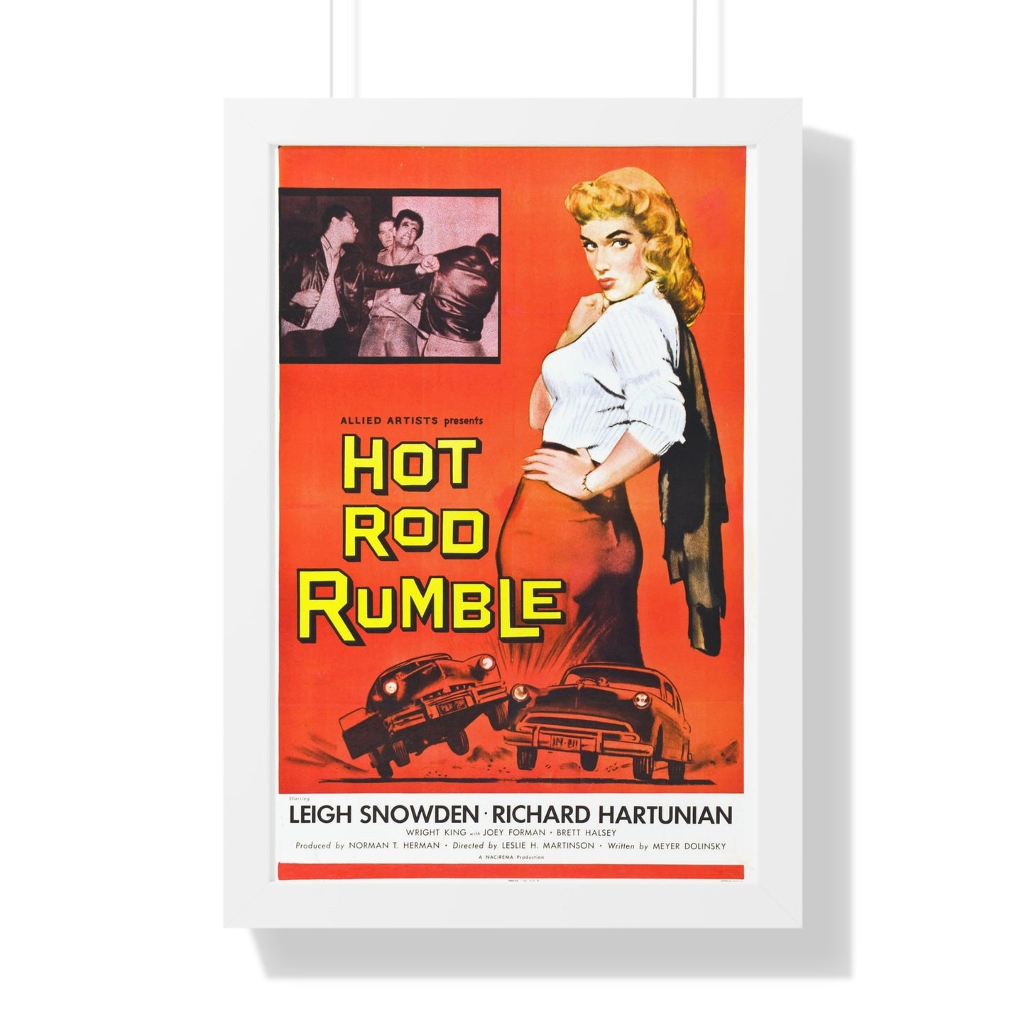 HOT ROD RUMBLE 1957 - Framed Movie Poster-16″ x 24″-The Sticker Space