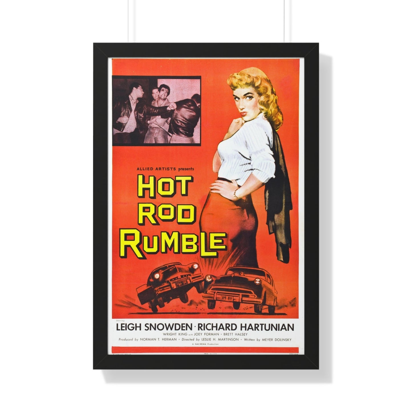 HOT ROD RUMBLE 1957 - Framed Movie Poster-20" x 30"-The Sticker Space