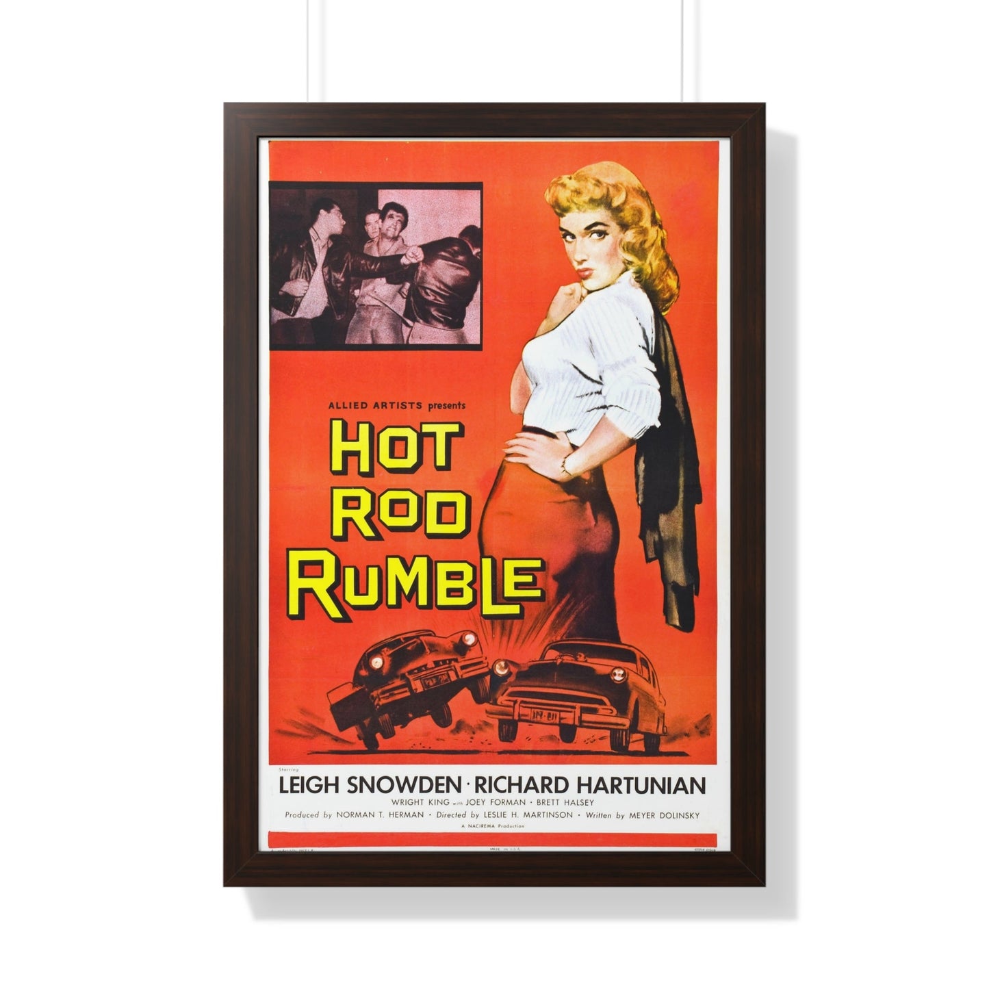 HOT ROD RUMBLE 1957 - Framed Movie Poster-20" x 30"-The Sticker Space