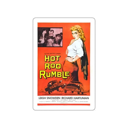 HOT ROD RUMBLE 1957 Movie Poster STICKER Vinyl Die-Cut Decal 4 Inch - The Sticker Space