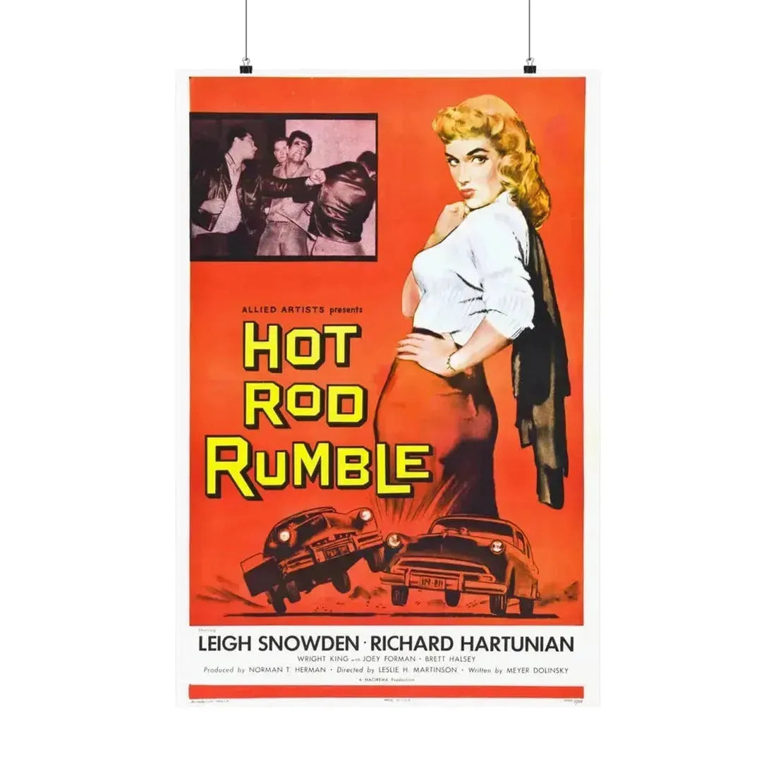 HOT ROD RUMBLE 1957 - Paper Movie Poster 24″ x 36″ Matte - The Sticker Space