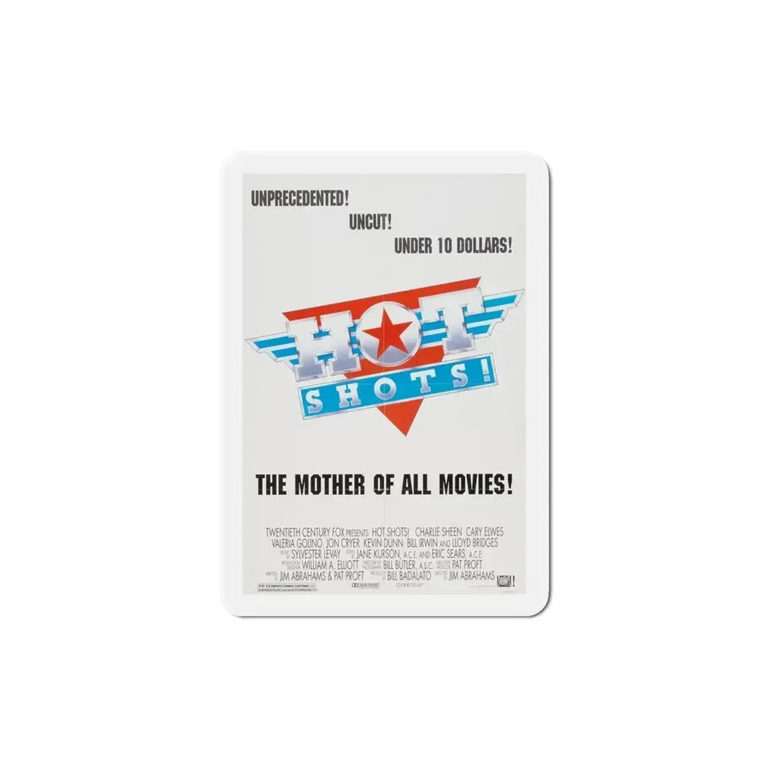 Hot Shots 1991 Movie Poster Refrigerator Magnet 5 Inch - The Sticker Space