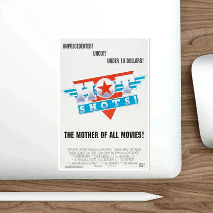 Hot Shots 1991 Movie Poster STICKER Vinyl Die-Cut Decal - The Sticker Space